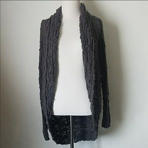 Anthropologie Knitted & Knotted Grey cozy sweater